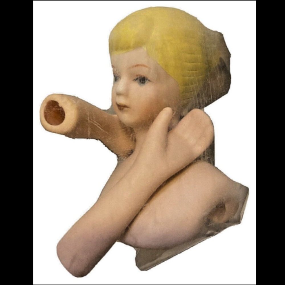 Nicole Dolls Porcelain Tiny Female Blonde Hair Head Torso Hands Arms Vintage NOS